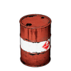 Red Metal Barrel